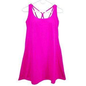 Womens Hot Pink Sleeveless Sports tenis Dress  Strappy Back  tenis Size M